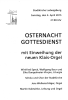 Plakat zum Gottesdienst der Osternacht mit Einweihung der Klais-Orgel am 04.04.2015