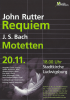 Plakat zum Konzert „Bach und Rutter“ am 20.11.2011 in der Stadtkirche Ludwigsburg