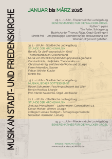 Plakat für Jan. bis März 2026