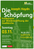 Plakat zum Konzert „Joseph Haydn: Die Schöpfung” am 03.11.2013
