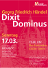 Plakat zum Konzert „Dixit Dominus” am 17.03.2013