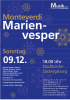 Plakat zum Konzert „Marienvesper” am 09.12.2012