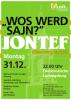 Plakat zum Silvesterkonzert 2018 um 22 Uhr in der Friedenskirche Ludwigsburg.